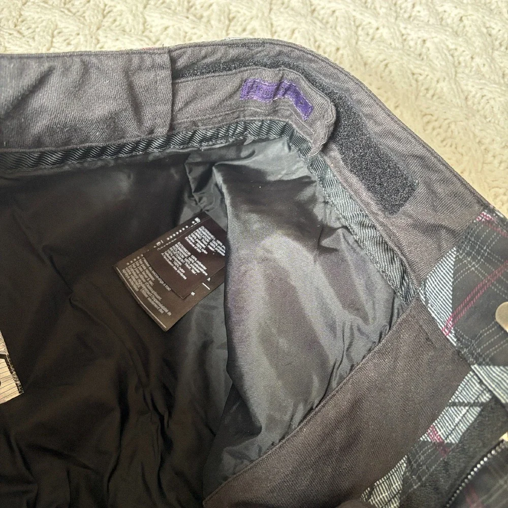 Burton Snowboard Pants Plaid Insulated Waterproof Winter Skiing‎ Women's Sz S